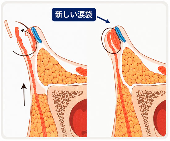 涙袋温存下眼瞼リフト 新しい涙袋